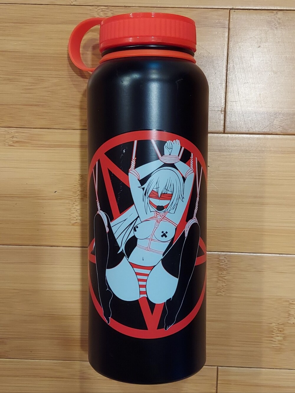 Spencer's X Four Eyes (iiii) Clothing BDSM Bondage Hentai Pentagram Bottle